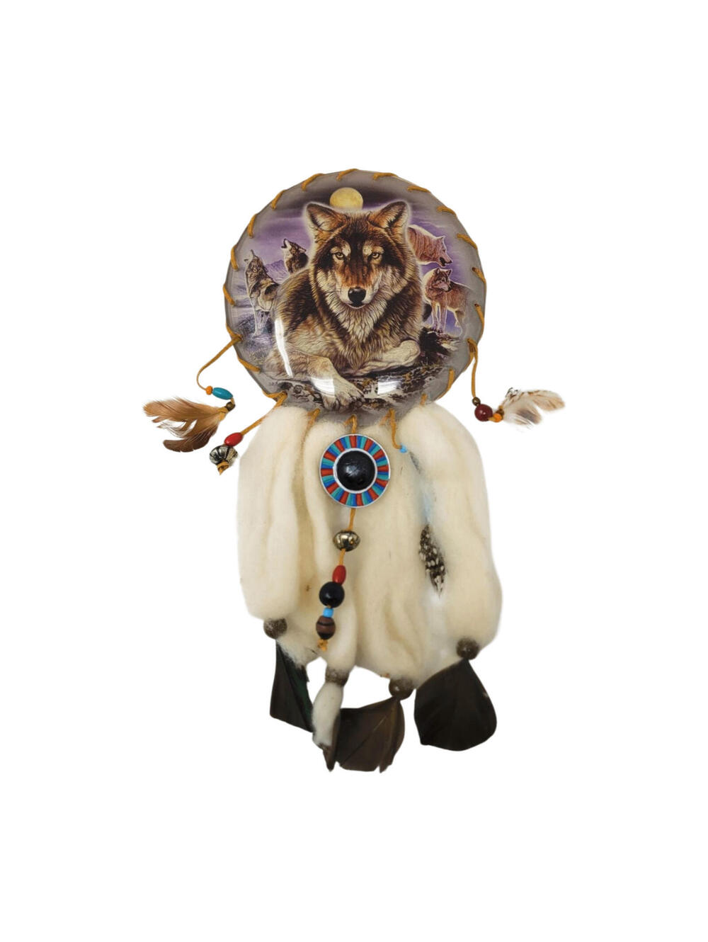 Hamilton Collection Courageous Leader BLESSINGS OF THE SACRED WOLF Dreamcatcher